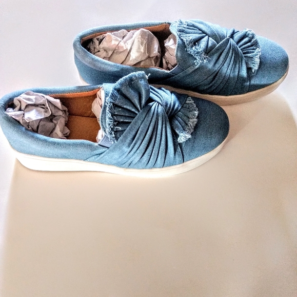 Denim Pull On/Slip On Fashion Sneakers - Picture 4 of 8